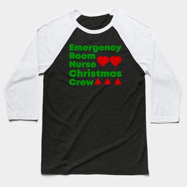 Emergency room nurse christmas crew Baseball T-Shirt by BadrooGraphics Store